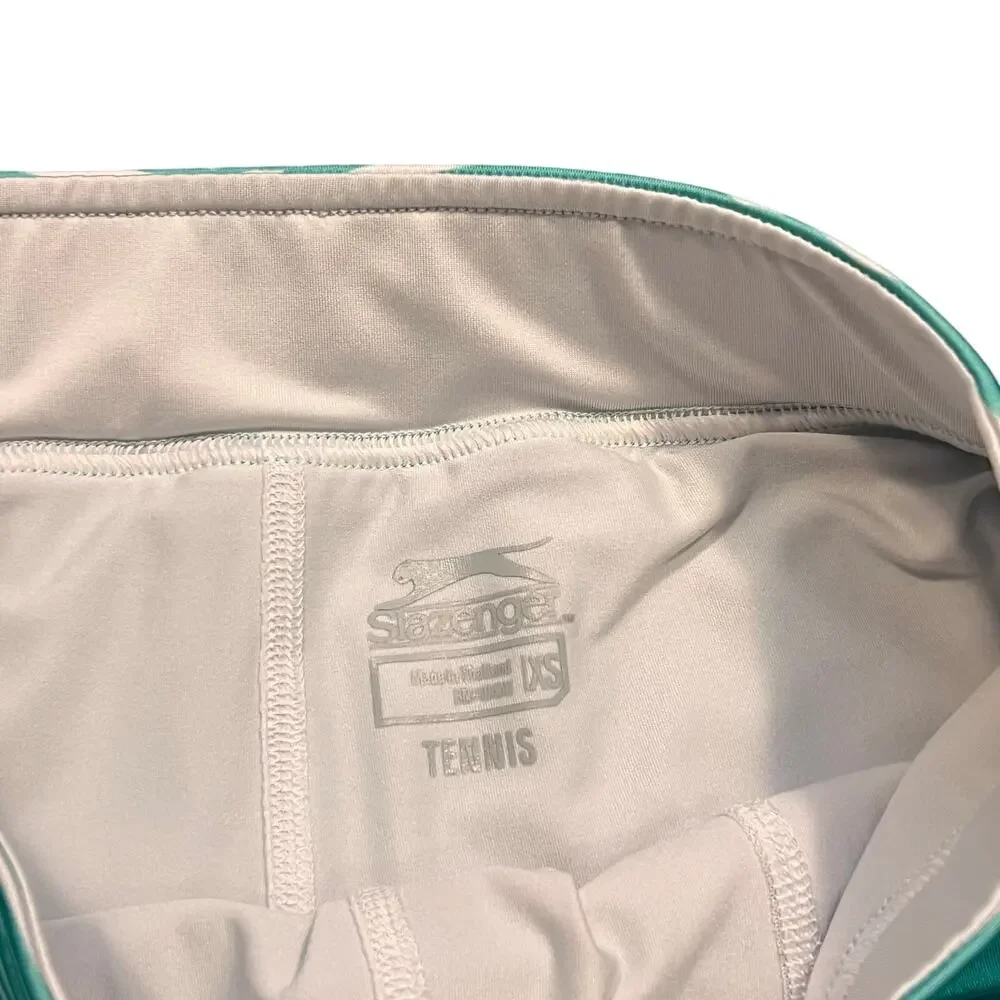 Slazenger Teal Aqua White Performance Active Golf Tennis Skort Womens Size XS